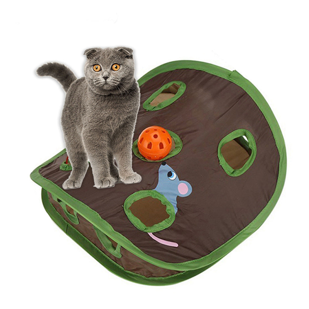 Cute 9-Hole Interactive Cat Tunnel Toy