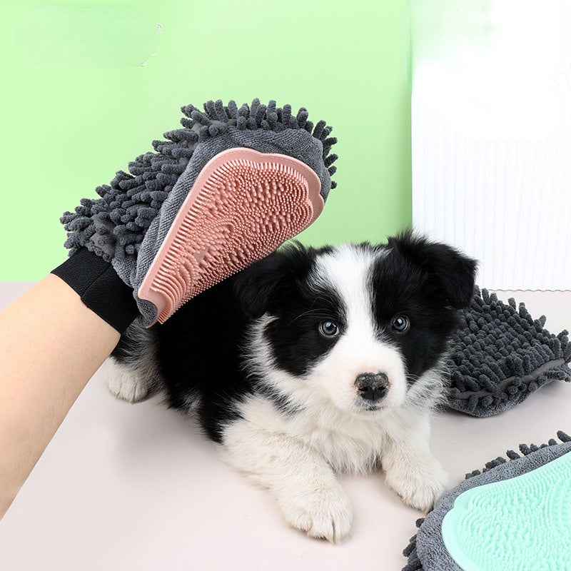 2-in-1 Pet Bathing & Grooming Glove