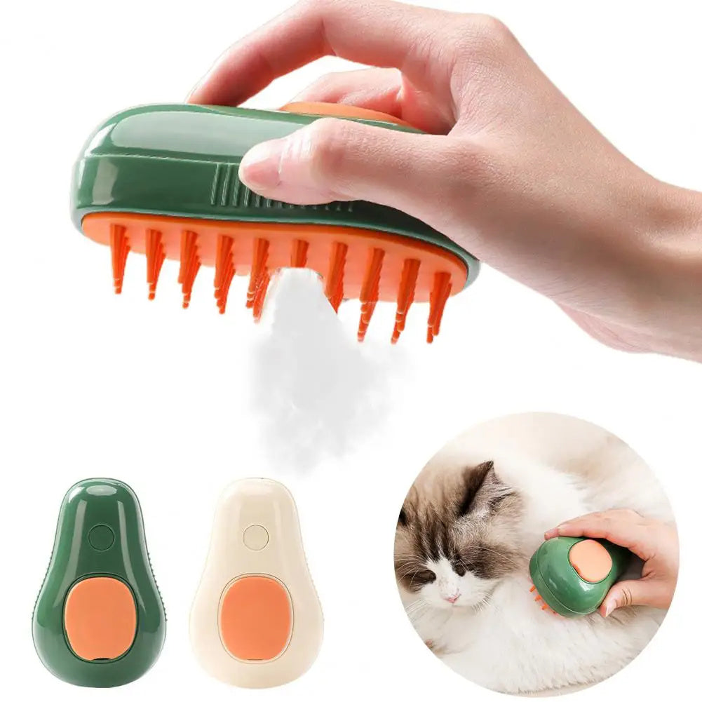Steamy Pet Grooming Brush – 3-in-1
