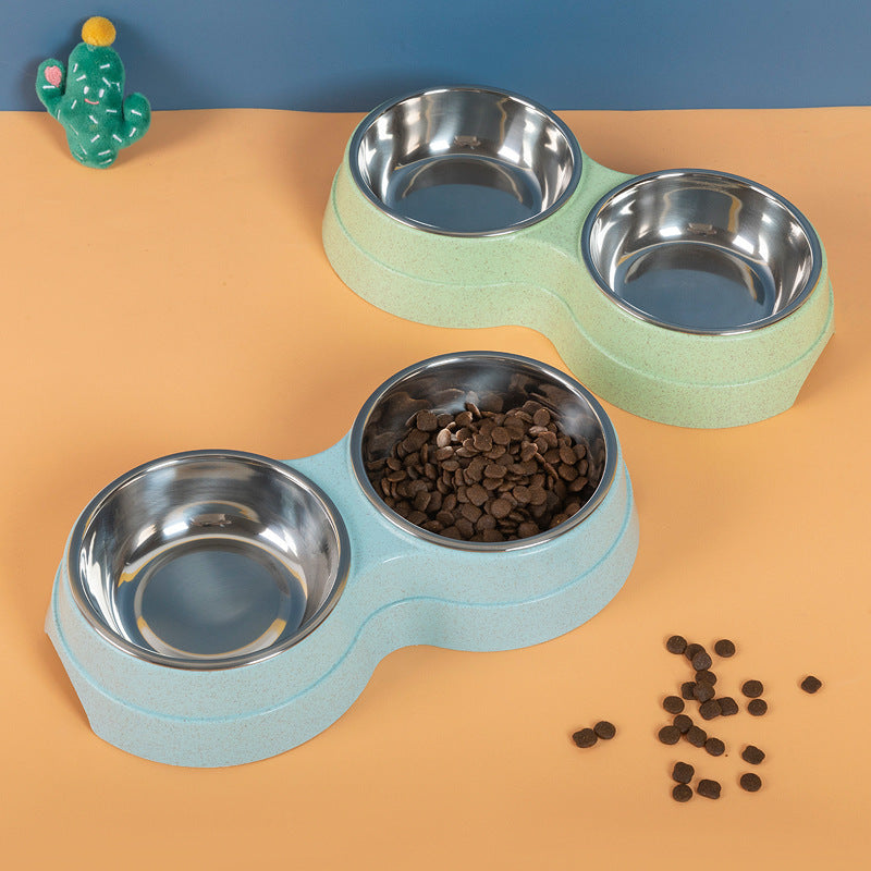 Double Stainless Steel Pet Bowl