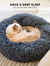 Plush Donut Pet Bed – Ultra-Soft Round Bed for Small Dogs & Cats