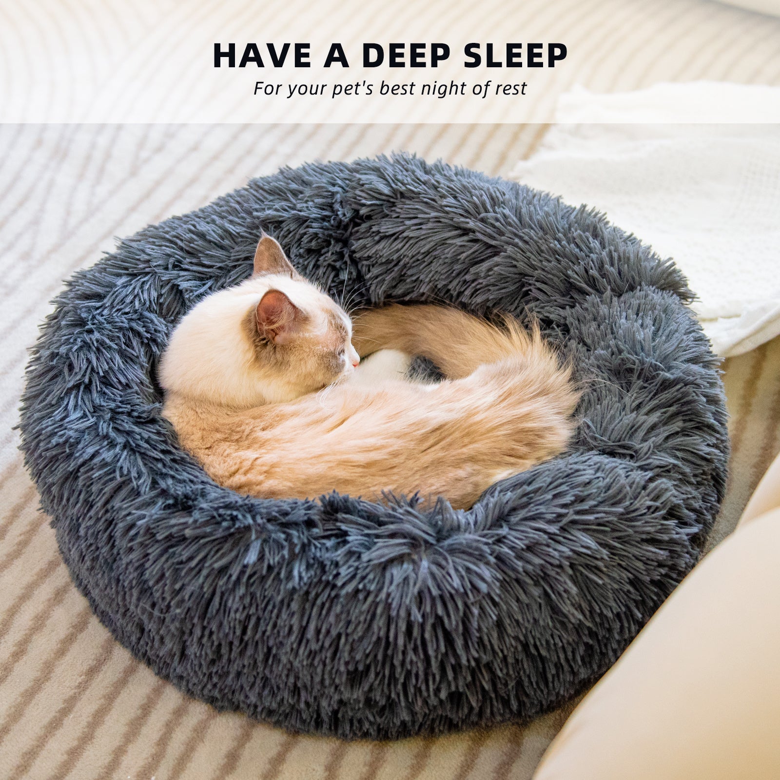 Plush Donut Pet Bed