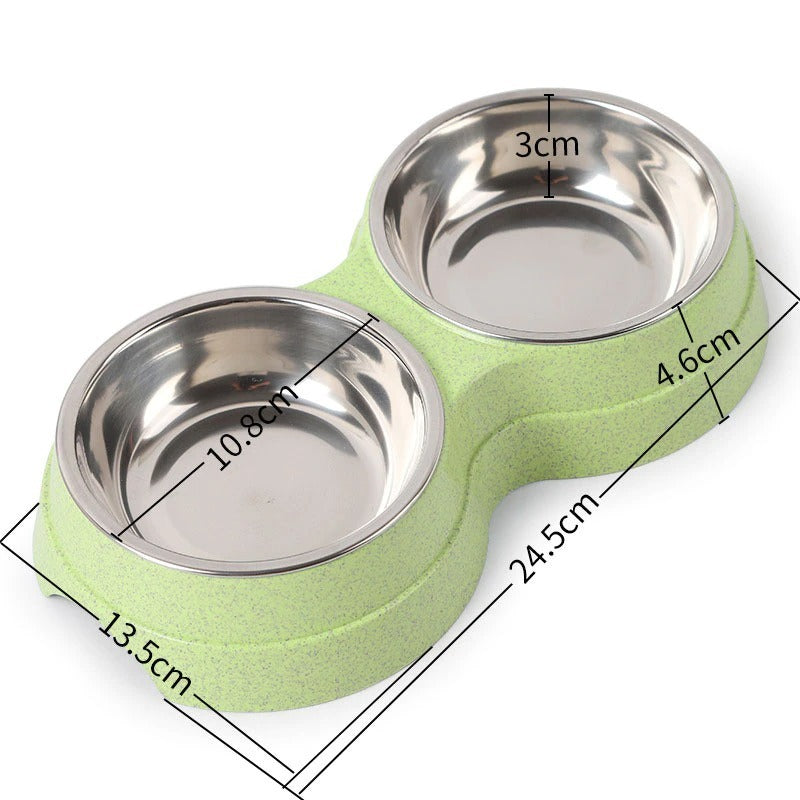 Double Stainless Steel Pet Bowl
