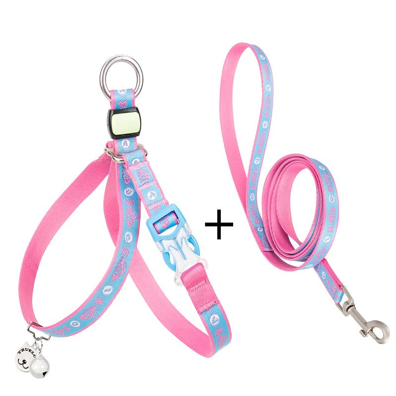 Adjustable Cat Harness and Leash Set with Bell