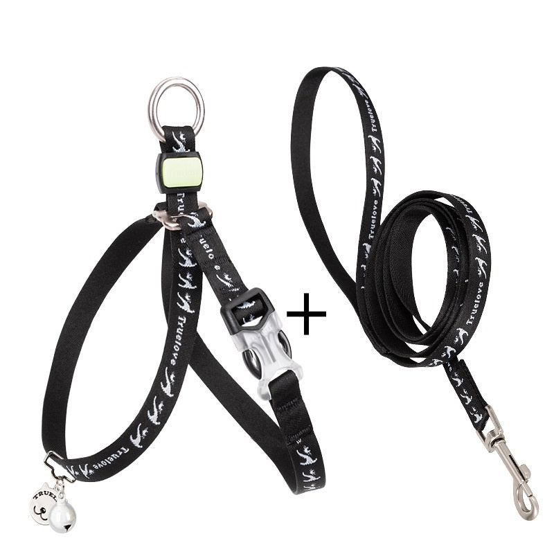 Adjustable Cat Harness and Leash Set with Bell