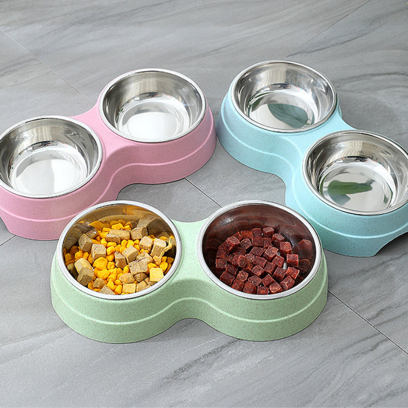 Double Stainless Steel Pet Bowl