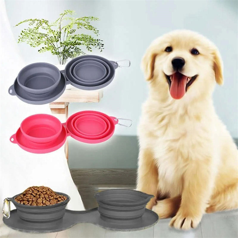 Collapsible Double Pet Bowl