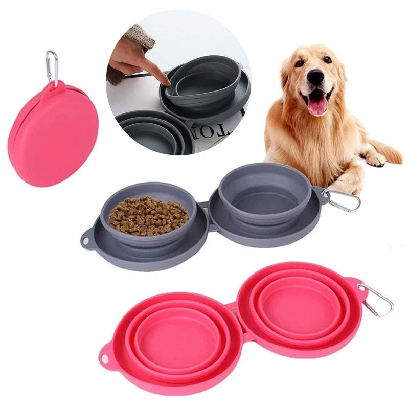 Collapsible Double Pet Bowl