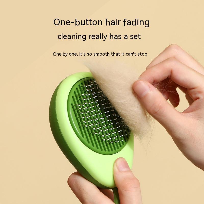 Avocado-Shaped Cat Grooming Brush – 2-in-1
