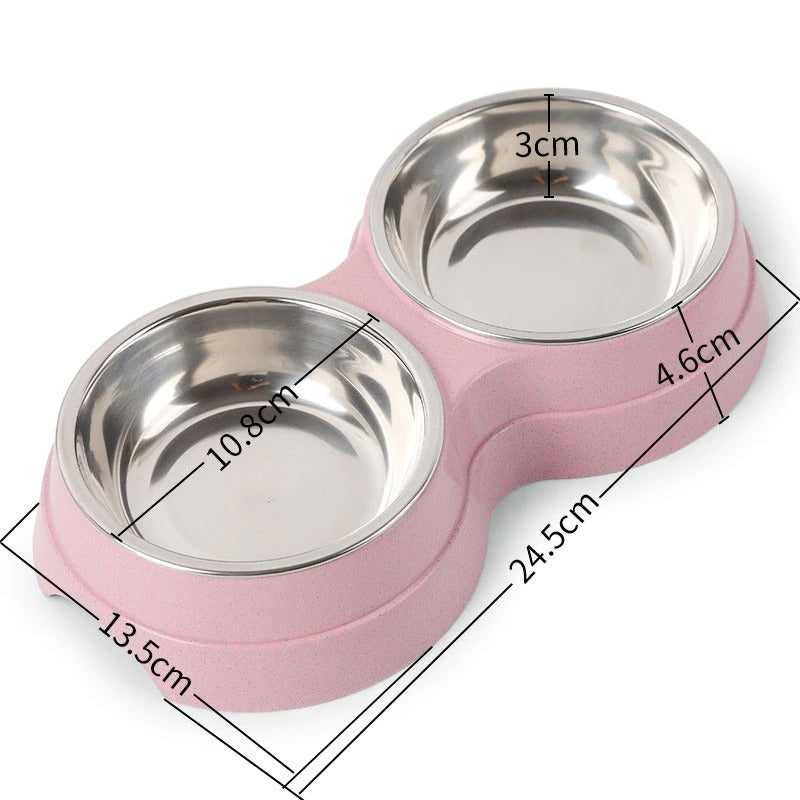Double Stainless Steel Pet Bowl