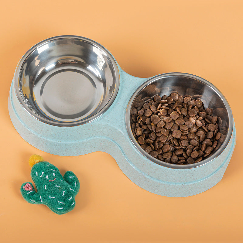 Double Stainless Steel Pet Bowl