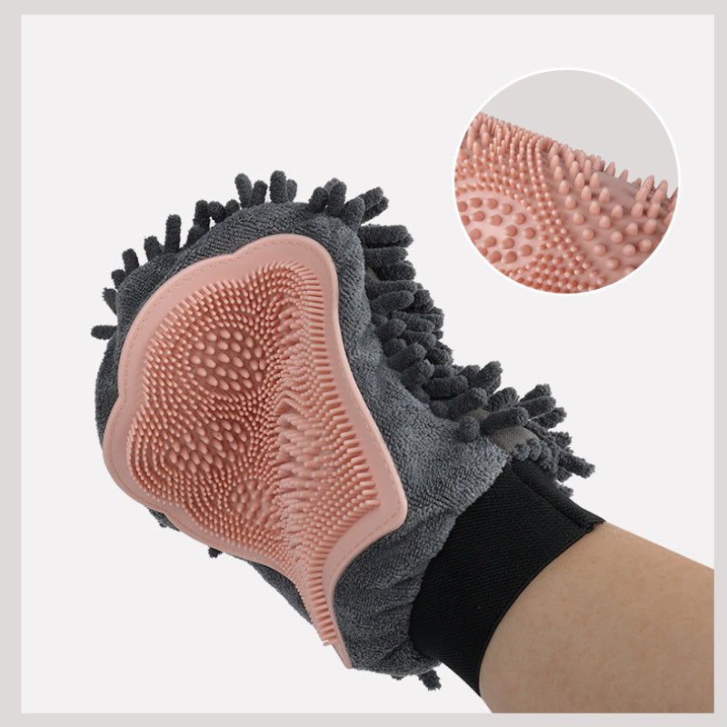 2-in-1 Pet Bathing & Grooming Glove