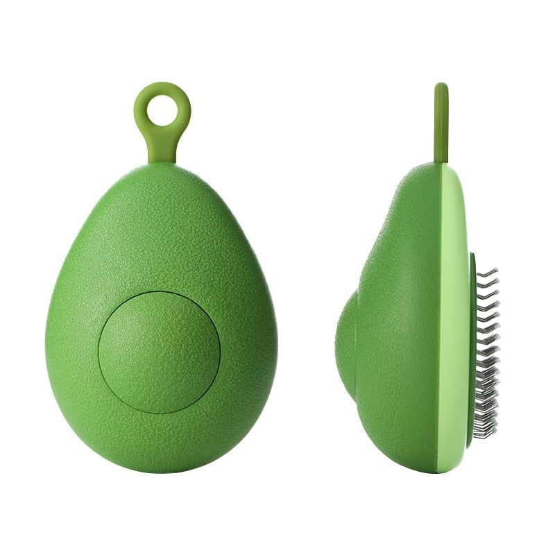 Avocado-Shaped Cat Grooming Brush – 2-in-1