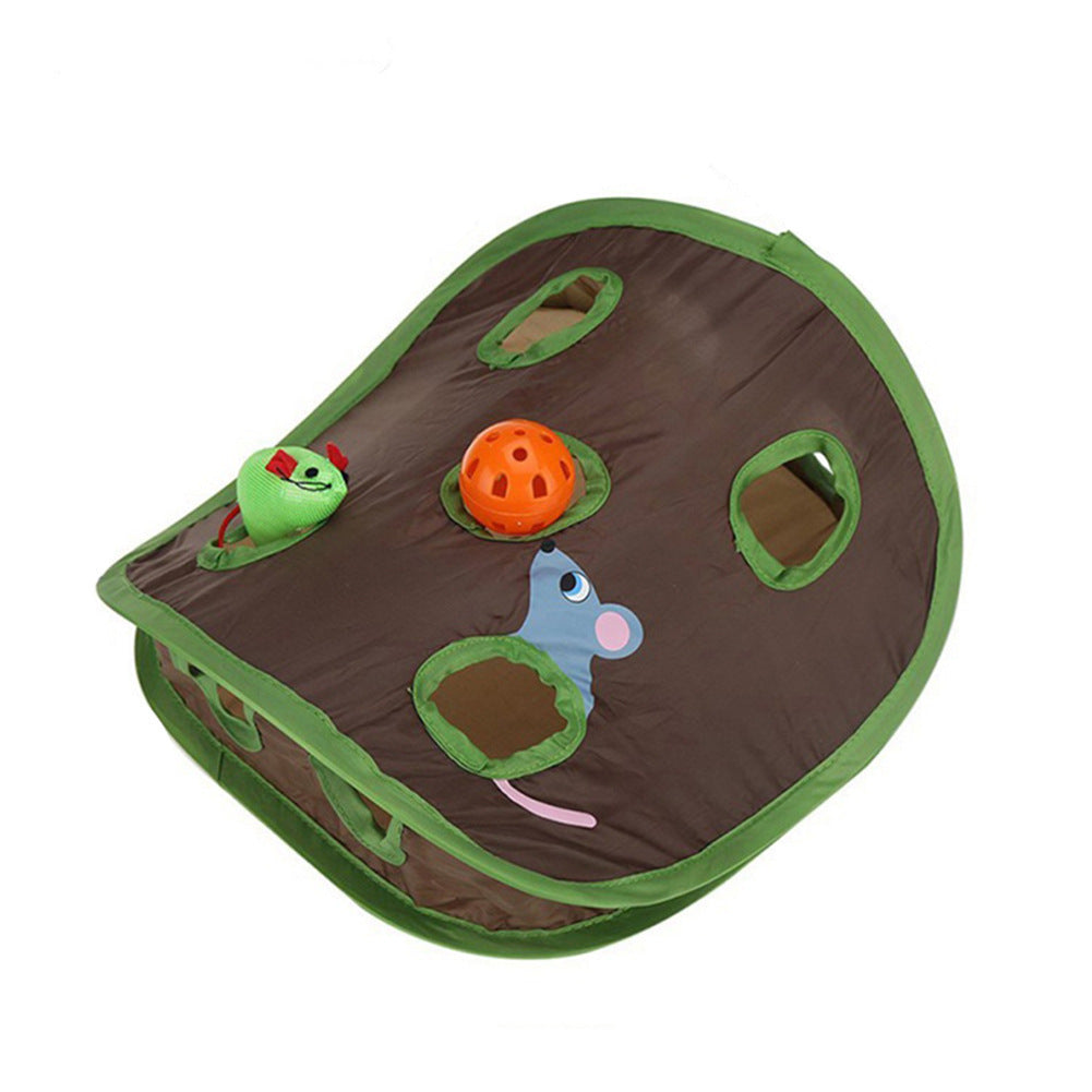 Cute 9-Hole Interactive Cat Tunnel Toy