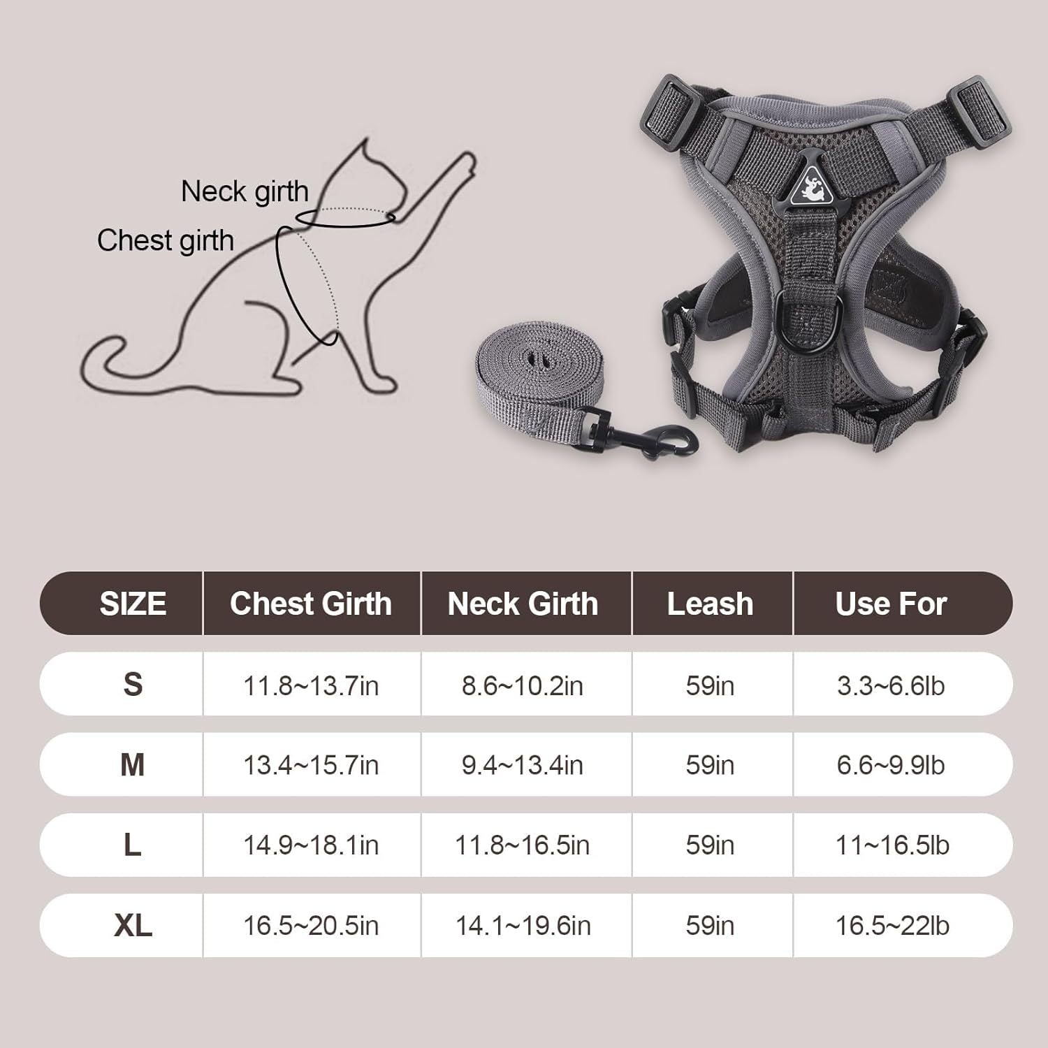 Adjustable Cat Harness and Leash Set