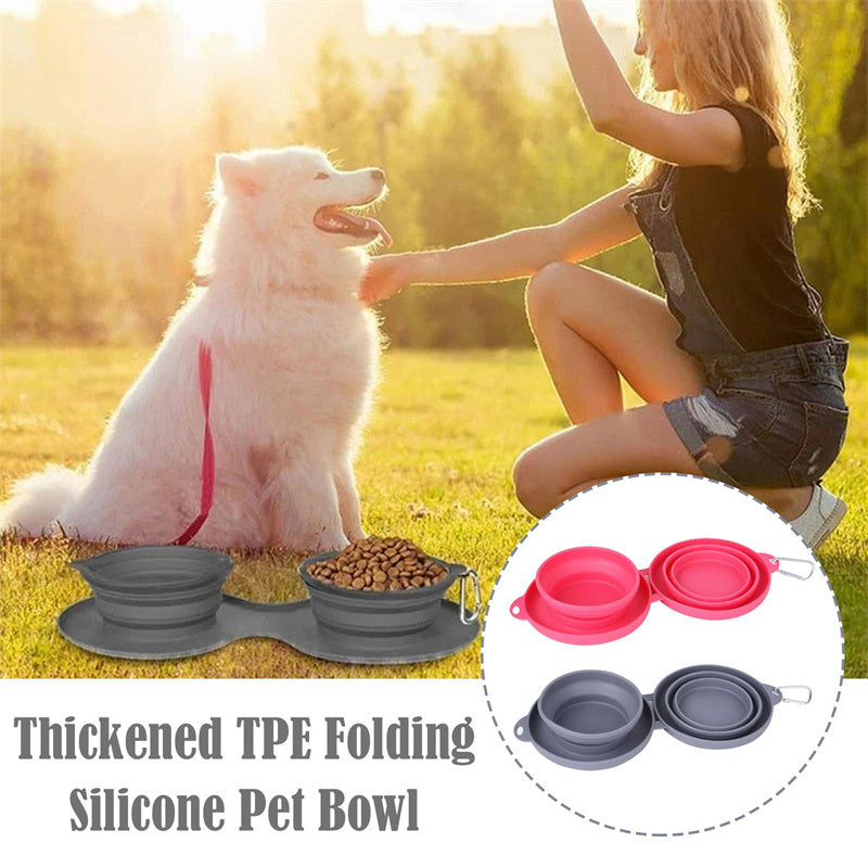 Collapsible Double Pet Bowl