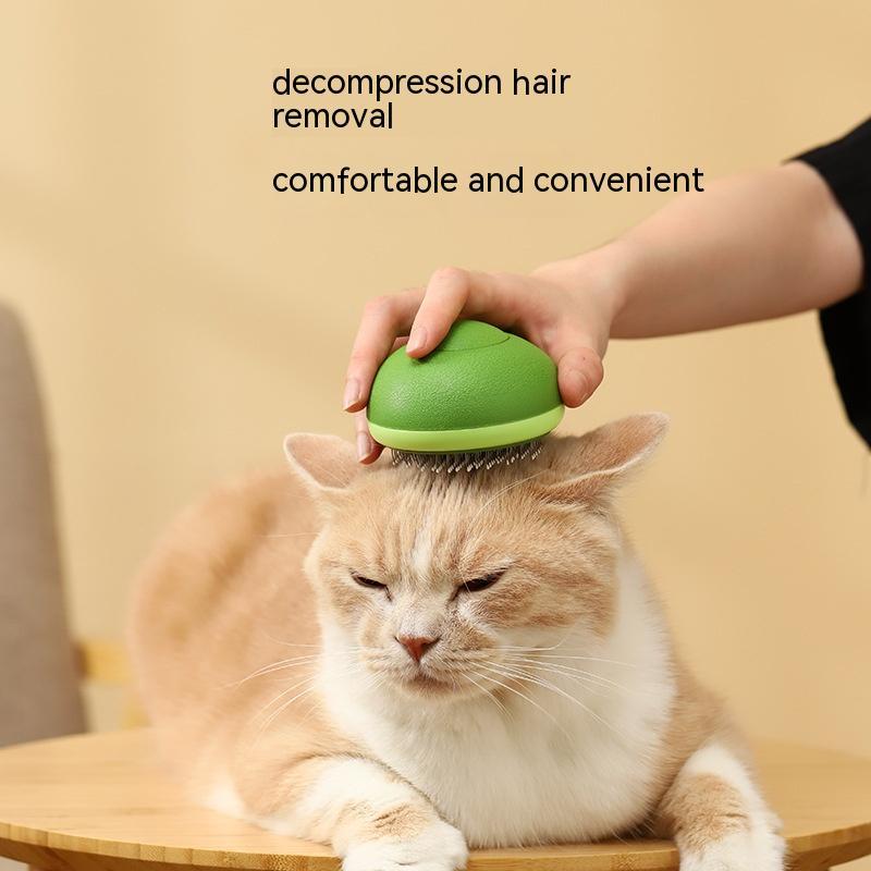Avocado-Shaped Cat Grooming Brush – 2-in-1